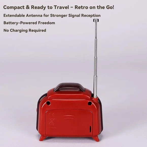 NWT Portable Mini Retro Radio - Picture 6 of 8